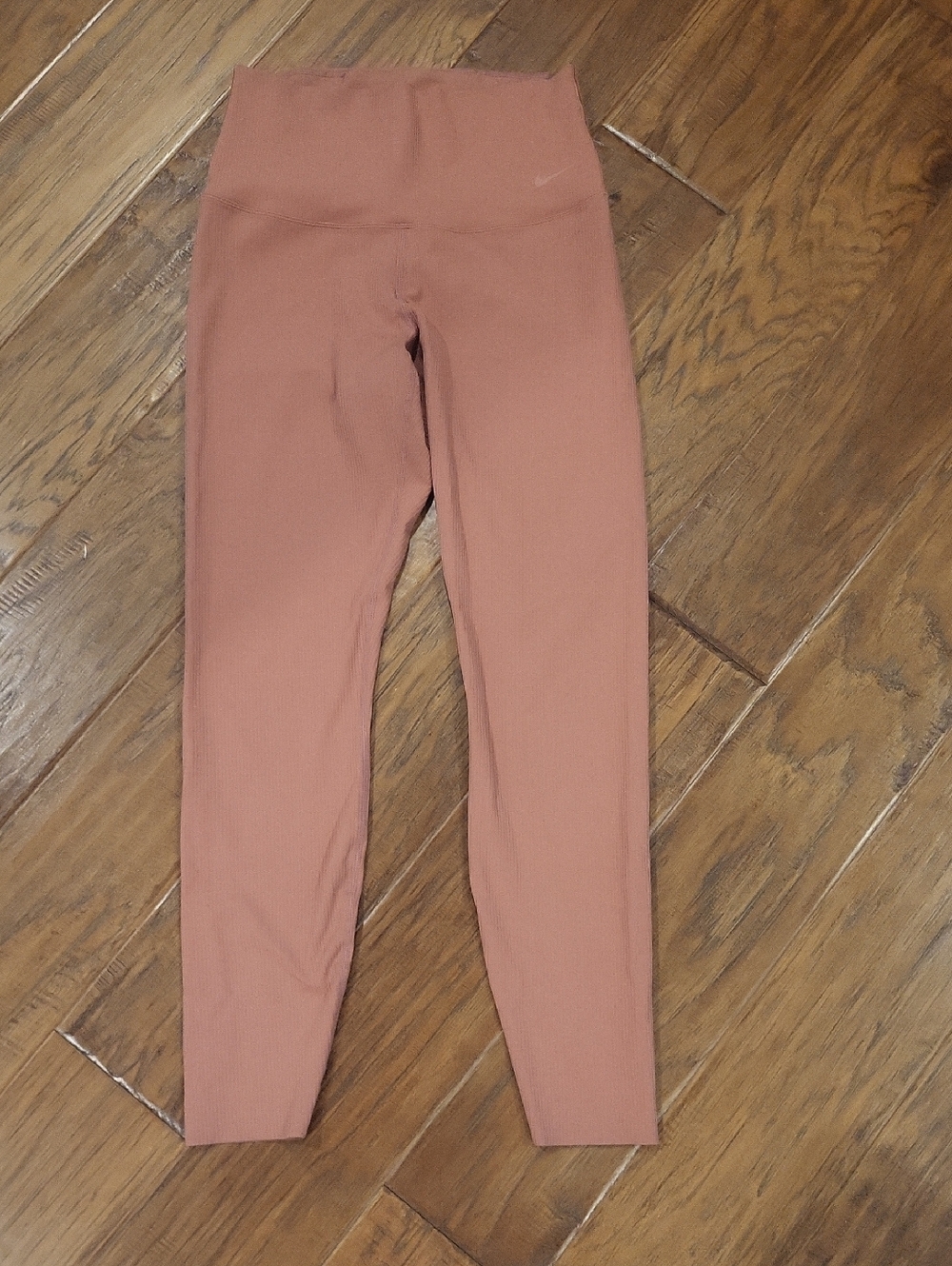 Nike Leggings-High-Waist Ribbed Active Leggings - Dusty Rose
